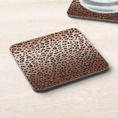Gold Bronze Black Leopard Print Ombre Untersetzer (Linke Seite)