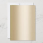 Gold Bronze-Bronze-Textur Hochzeitstag Einladung (Rückseite)