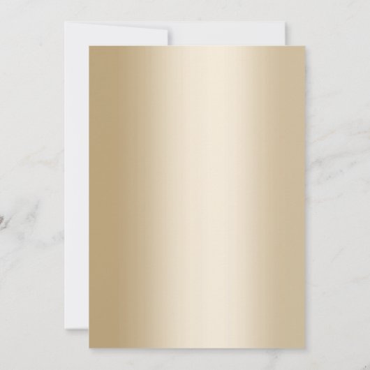 Gold Bronze-Bronze-Textur Hochzeitstag Einladung (Rückseite)
