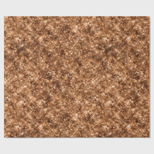 Gold Bronze Confetti Glitzer Geschenkpapier (Flach)