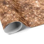 Gold Bronze Confetti Glitzer Geschenkpapier (Rolleneckpunkt)