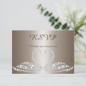 Gold Bronze Diamant schwänzt alle Event uAwg Respo RSVP Karte (Stehend Vorderseite)