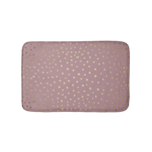 Gold Bronze Dot Muster Bath Mat Badematte (Vorderseite)