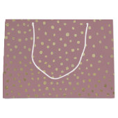 Gold Bronze Dot Pattern Geschenktasche Große Geschenktüte (Vorderseite)