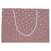 Gold Bronze Dot Pattern Geschenktasche Große Geschenktüte (Rückseite)