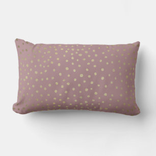 Gold Bronze Dot Pattern Lumbar Pillow Lendenkissen