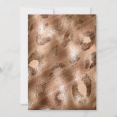 Gold Bronze Leopard Party Willy Chic Einladung (Rückseite)