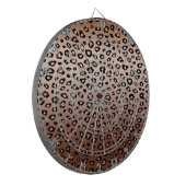 Gold Bronze Leopard Print Ombre Dartscheibe (Vorderseite Links)