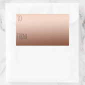 Gold Bronze Ombre Gift Tag Rechteckiger Aufkleber (Tasche)