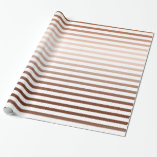 Gold Bronze Ombre Stripes Wedding Geschenkpapier