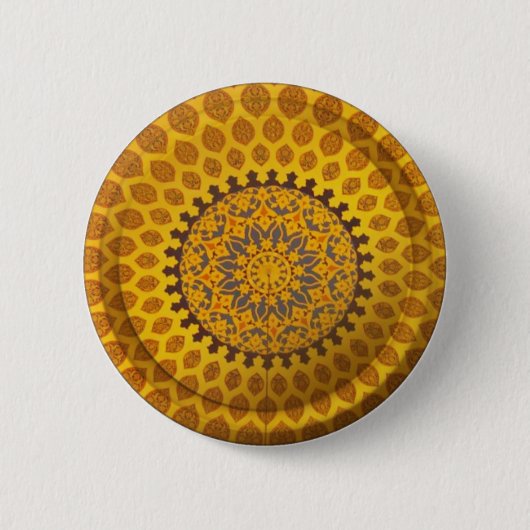Gold Bronze Persian Motif Button (Vorderseite)