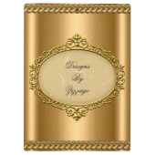 Gold Bronze Plaque Chain Add Business Name Klemmbrett (Rückseite)