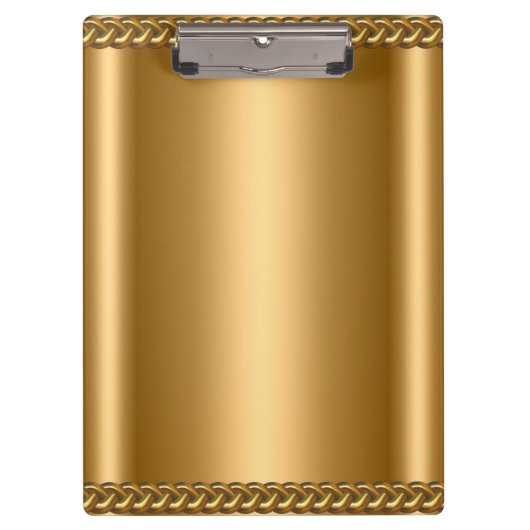 Gold Bronze Plaque Chain Add Business Name Klemmbrett (Vorderseite)