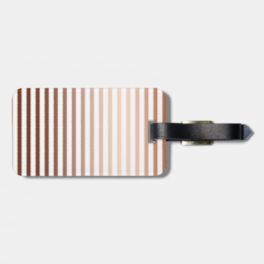 Gold Bronze Stripes Ombre Monogram Gepäckanhänger (Rückseite horizontal)