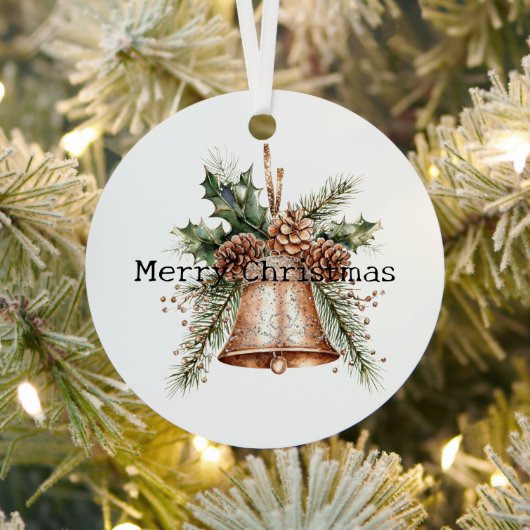 Gold Bronze White Christmas Bells Ornament Aus Metall (InSitu)
