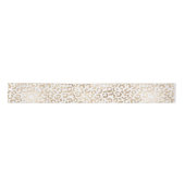 Gold Bronze White Glam Leopard Print  Satinband (Vorderseite)