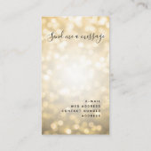 Gold Brow Lash Hallo Beautiful Glaights Visitenkarte (Rückseite)