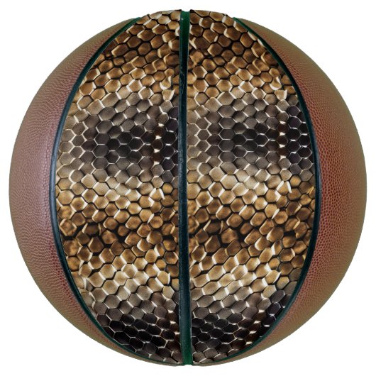 Gold Brown Black Ivory Snake Skin Basketball (Vertikal)
