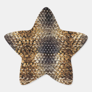 Gold Brown Black Ivory Snake Skin Stern-Aufkleber
