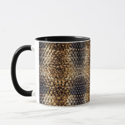 Gold Brown Black Ivory Snake Skin Tasse (Links)
