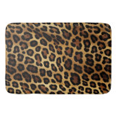 Gold Brown Black Leopard Animal Print Badematte (Vorderseite)