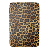 Gold Brown Black Leopard Animal Print Badematte (Vorderseite Vertikal)