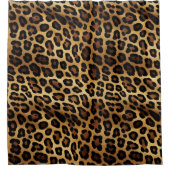 Gold Brown Black Leopard Animal Print Duschvorhang (Vorderseite)