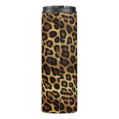 Gold Brown Black Leopard Animal Print Thermosbecher (Rückseite)