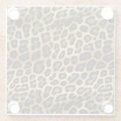 Gold Brown Black Leopard Print Glasuntersetzer (Rückseite)