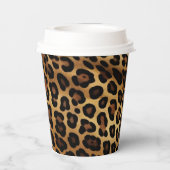 Gold Brown Black Leopard Print Pappbecher (Rückseite)