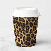 Gold Brown Black Leopard Print Pappbecher (Rechts)