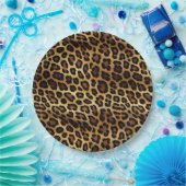 Gold Brown Black Leopard Print Pappteller (Party)