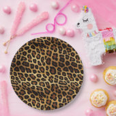 Gold Brown Black Leopard Print Pappteller (Party)