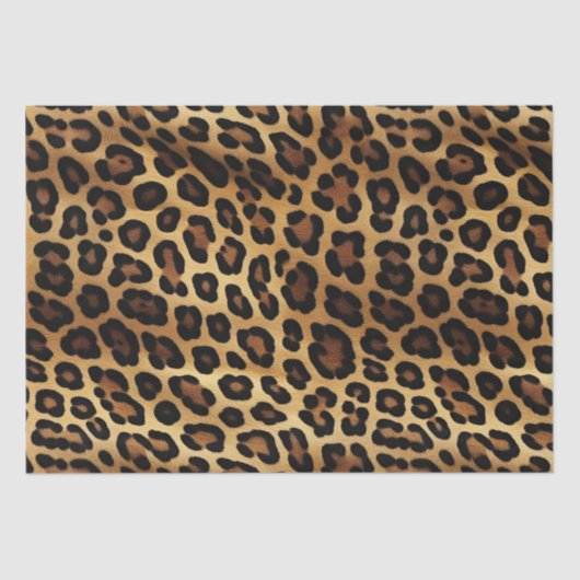 Gold Brown Black Leopard Print Seidenpapier (Vorderseite)