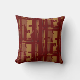 Gold Brown Burgundy Südwest Uneven Mosaik Kissen