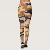Gold Brown Camel Camouflage Camouflage Leggings (Rückseite)