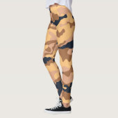 Gold Brown Camel Camouflage Camouflage Leggings (Links)