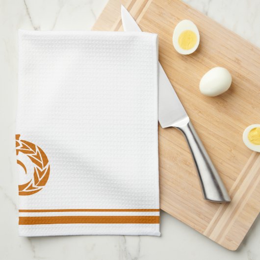 Gold Brown Gecko Southwestern Border Kittuch Geschirrtuch (Viertel Falte)