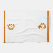 Gold Brown Gecko Southwestern Border Kittuch Geschirrtuch (Horizontal)