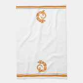 Gold Brown Gecko Southwestern Border Kittuch Geschirrtuch (Vertikal)