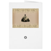 Gold Brown Glitzer Sweet 16 Geburtstag Einladung (Hinten)