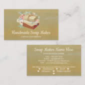 Gold Brown Handmade Bath Bomb Soap Maker Visitenkarte (Vorne/Hinten)