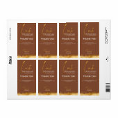 Gold & Brown Lash Tech Siegel Etikett | Luxus Schö (Vorne)