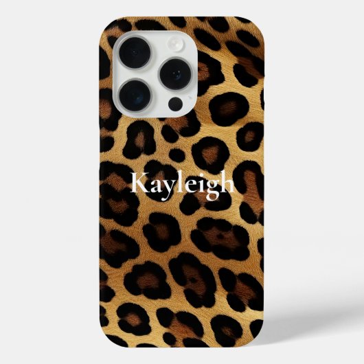 Gold Brown Leopard Animal Print Case-Mate iPhone Hülle (Rückseite)