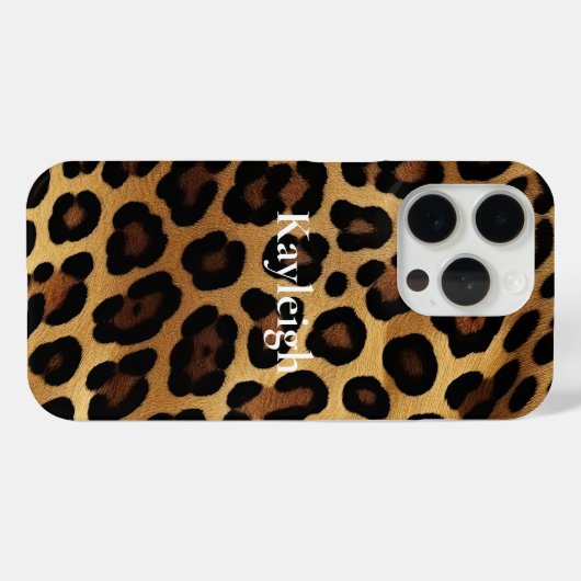 Gold Brown Leopard Animal Print Case-Mate iPhone Hülle (Rückseite (Horizontal))