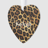 Gold Brown Leopard Animal Print Ornament (Vorderseite)