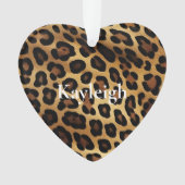 Gold Brown Leopard Animal Print Ornament (Vorderseite)