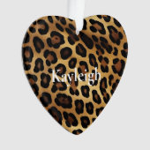 Gold Brown Leopard Animal Print Ornament (Vorderseite)
