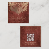 Gold Brown Mandala Yoga Heilung Naturmedizin Quadratische Visitenkarte (Vorne/Hinten)