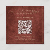 Gold Brown Mandala Yoga Heilung Naturmedizin Quadratische Visitenkarte (Rückseite)